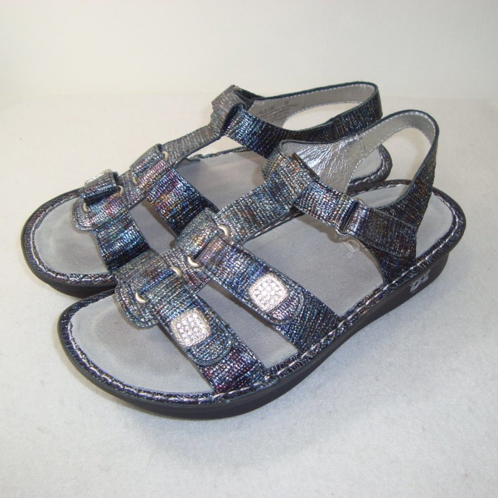 Alegria Iridescent Kleo Glimmer Glam Gladiator Sandals Size 38 (7.5)